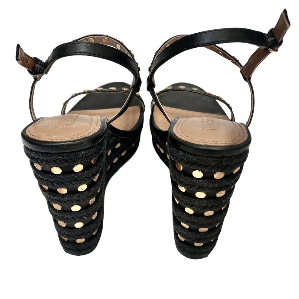 ♦️SOLD♦️ BCBGMaxazria Ankle Strap Studded Wedges - Picture 8 of 8